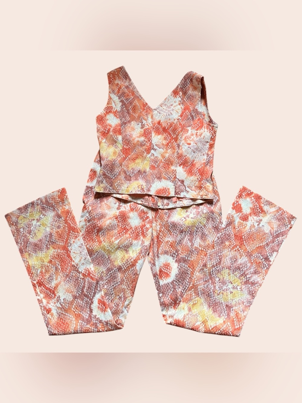 Retro 70s Snake Print 2-Piece Set